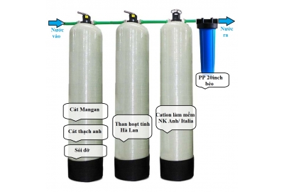 Hệ thống lọc nước giếng khoan-Nước máy  VC31054  (1m3/h)
